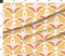 Art Deco Flowers Yellow Orange Pink Large Scale Geometric Scallop Mid Century Bold Custom Printed Fabric by Spoonflower Various Fabrics by the Yard or Fat Quarter